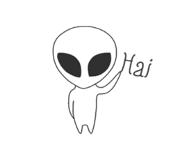 Space Alien's style sticker #13046502