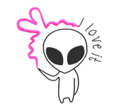Space Alien's style sticker #13046514