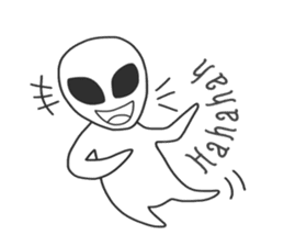 Space Alien's style sticker #13046521