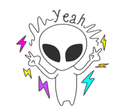 Space Alien's style sticker #13046526