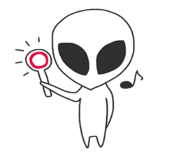 Space Alien's style sticker #13046528