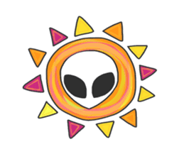 Space Alien's style sticker #13046533