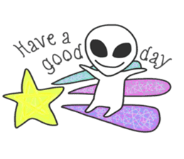 Space Alien's style sticker #13046535