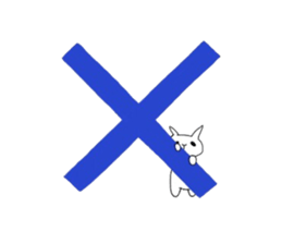 Lovely drooping eyes cats sticker #13047659