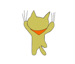 Lovely drooping eyes cats sticker #13047663