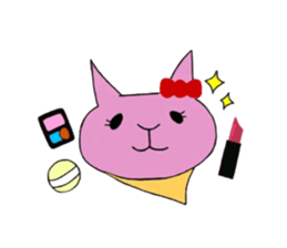 Lovely drooping eyes cats sticker #13047668