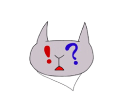 Lovely drooping eyes cats sticker #13047670