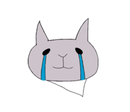 Lovely drooping eyes cats sticker #13047671