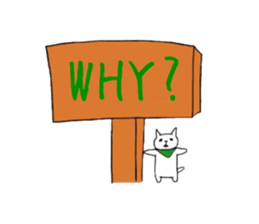 Lovely drooping eyes cats sticker #13047680