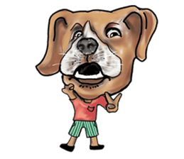 The Hipster Dog Family sticker #13047965