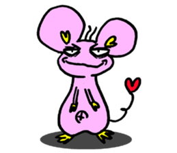 naughty rat sticker #13048457