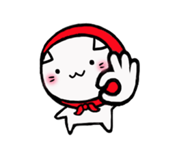 The cat which likes bandana sticker #13048725