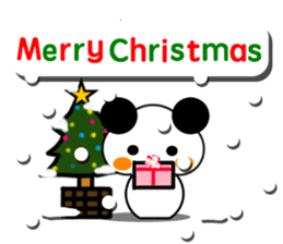 Animal stuffed toy.Christmas sticker #13049174