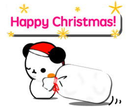 Animal stuffed toy.Christmas sticker #13049176