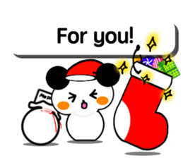 Animal stuffed toy.Christmas sticker #13049184