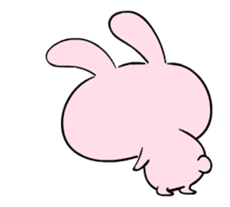 Loose love moving rabbit. sticker #13051314