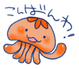 Four seasons of the jellyfish sticker #13051336