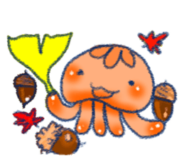 Four seasons of the jellyfish sticker #13051338