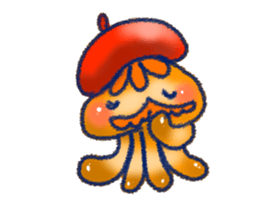 Four seasons of the jellyfish sticker #13051340