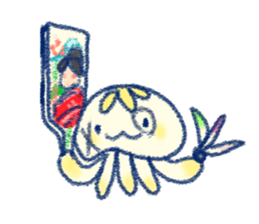 Four seasons of the jellyfish sticker #13051350