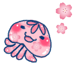 Four seasons of the jellyfish sticker #13051356