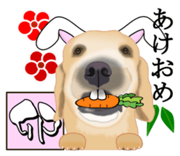 Auspicious sticker set of Labrador dog sticker #13052377