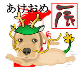 Auspicious sticker set of Labrador dog sticker #13052378