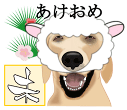 Auspicious sticker set of Labrador dog sticker #13052381