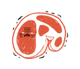 Raw meat sticker #13053143