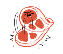 Raw meat sticker #13053144