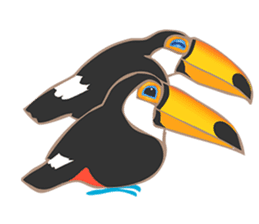 Vividly Toco Toucans! sticker #13053222