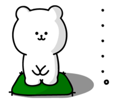 Moving rice balls and white bear sticker #13053928