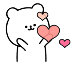 Moving rice balls and white bear sticker #13053933