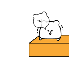 Moving rice balls and white bear sticker #13053936
