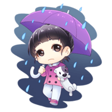 Peary Naughty and Her Dog sticker #13054524