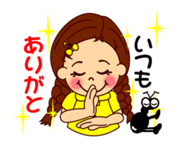 The girl's sign language which moves 1 sticker #13056333