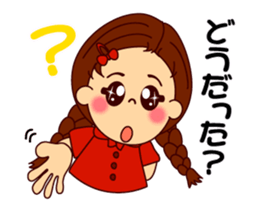 The girl's sign language which moves 1 sticker #13056334