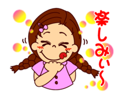 The girl's sign language which moves 1 sticker #13056337