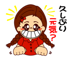 The girl's sign language which moves 1 sticker #13056338