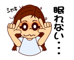 The girl's sign language which moves 1 sticker #13056348