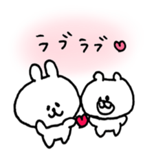 rabbit and bear life new sticker #13057232