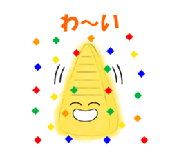 Tempura of Bamboo shoot "TAKE-NON" sticker #13058344