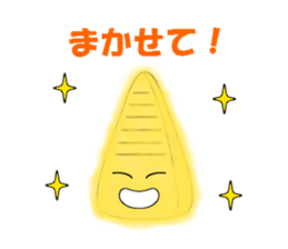 Tempura of Bamboo shoot "TAKE-NON" sticker #13058365