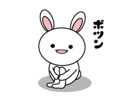 White cat & White rabbit MIX sticker #13058443