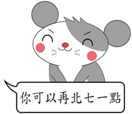 Saucy mouse-Cute mouse dialog box sticker #13060047
