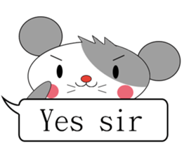 Saucy mouse-Cute mouse dialog box sticker #13060053