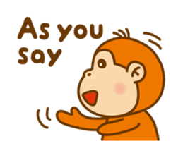 Orangutan colon-chan3_English_ver sticker #13060277