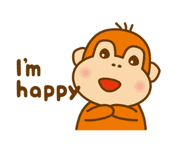 Orangutan colon-chan3_English_ver sticker #13060279
