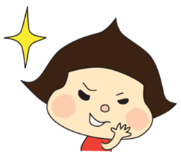 Okappa girl and Igaguri boy sticker #13061980