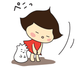 Okappa girl and Igaguri boy sticker #13061990